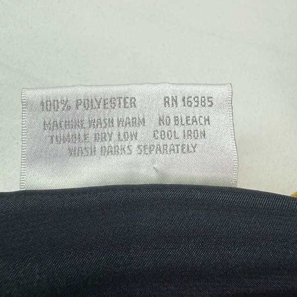 Vintage Val Mode Silky Extra Long Nightshirt Button Front Black Gold Size Med - Picture 6 of 8